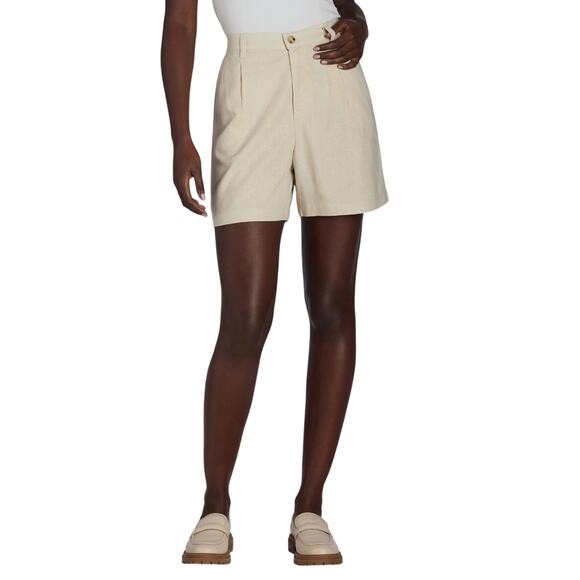 Time and Tru Women’s Beige Linen Blend Shorts, 5” Inseam, Sizes X-Large NWT - Picture 1 of 5